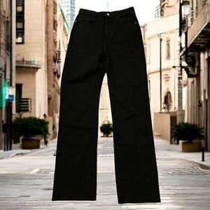 ZARA Straight Fit Black High Waisted Jeans NWT